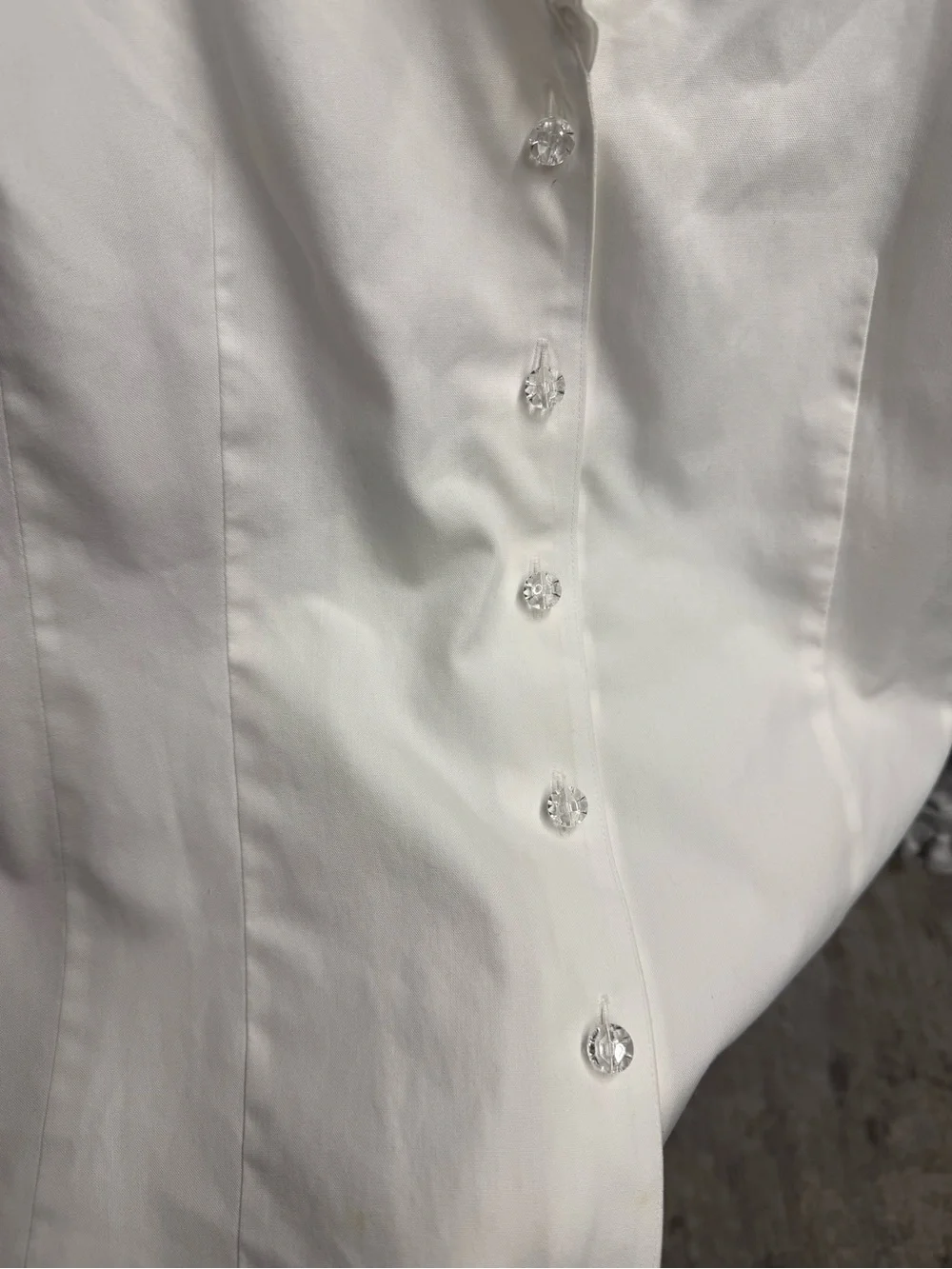 Brooks Brothers 346 White Ruffled Button-Front Blouse - Picture 5 of 10
